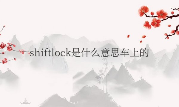 shiftlock是什么意思车上的怎么用