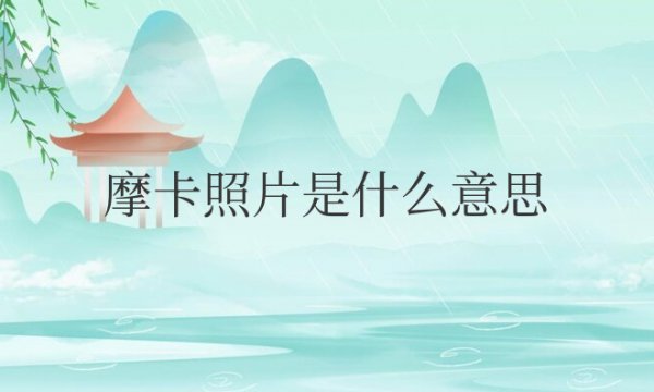 摩卡照片是什么意思