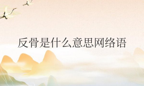 天生反骨是什么意思网络语