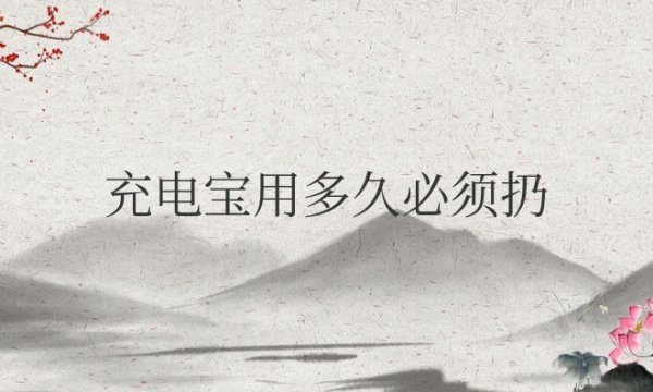 充电宝用多久必须扔