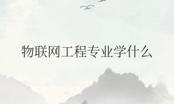 物联网工程专业学什么课程