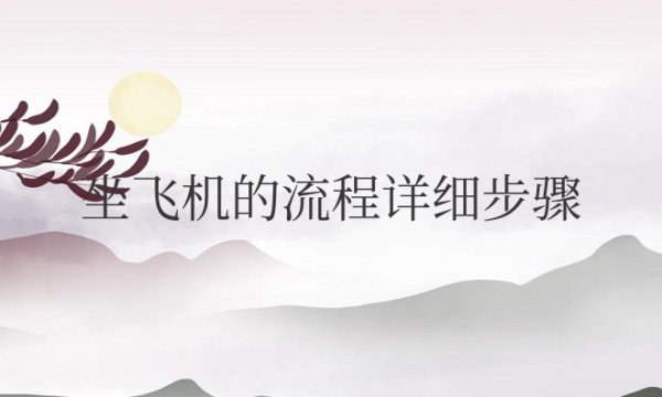 第1次坐飞机的流程详细步骤