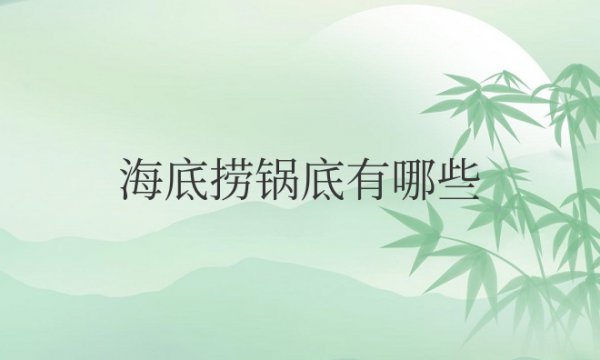 海底捞锅底有哪些种类