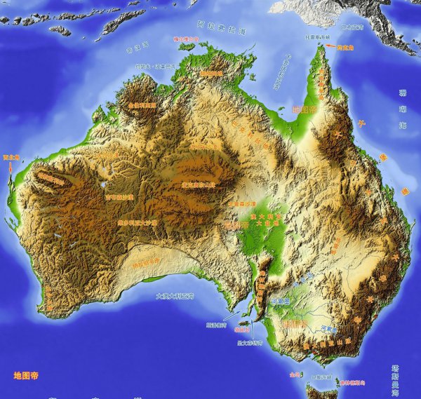 澳大利亚地理位置及面积情况
