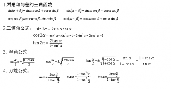 2倍角的三角函数公式证解是什么意思？如何证明？