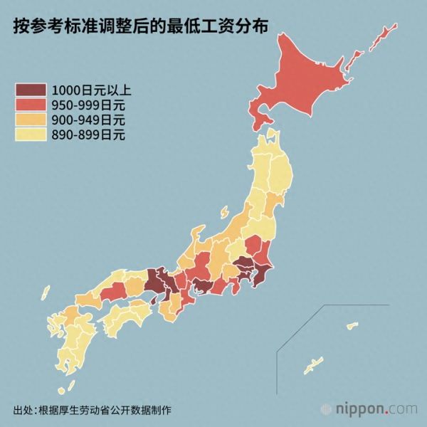 日本最低时薪标准是多少