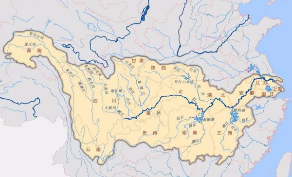 长江流域经过的省份