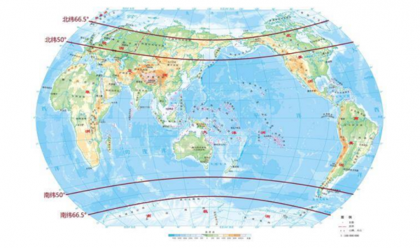 地理低中高纬度的划分范围分别是多少