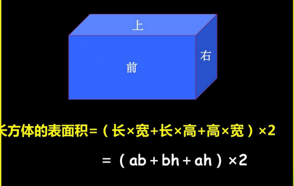 长方体表面积的计算公式