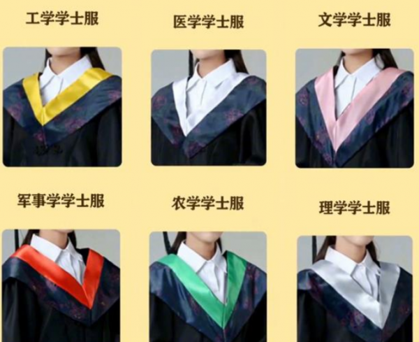 管理学学士服颜色分类