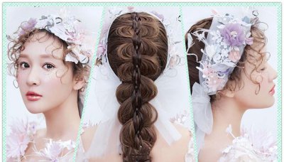 唯美优雅花仙子新娘发型图片 花仙子风情新娘的唯美发型魅影