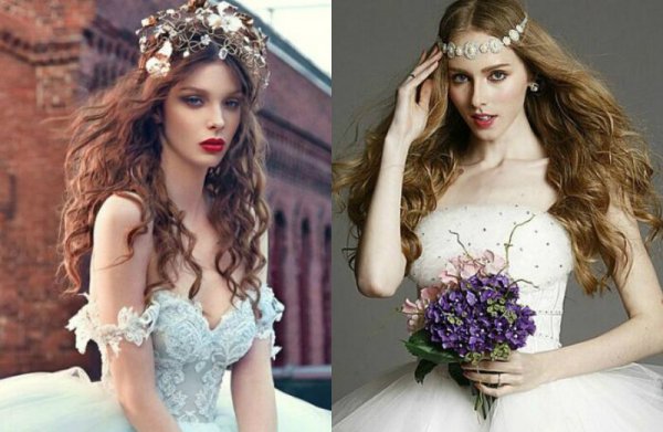 欧美漂亮新娘的公主般唯美发型