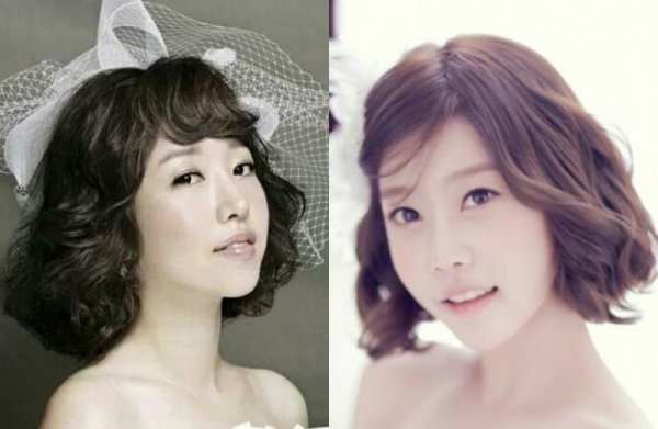 六款时尚好看的韩式短发新娘造型图片
