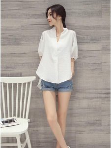 2024年时尚韩版女装宽松衬衫大码也能穿得美