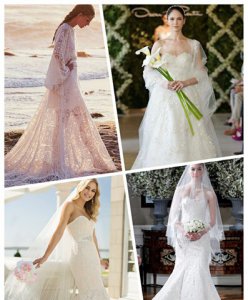 超唯美的全蕾丝婚纱裙 打造高贵气质的新娘