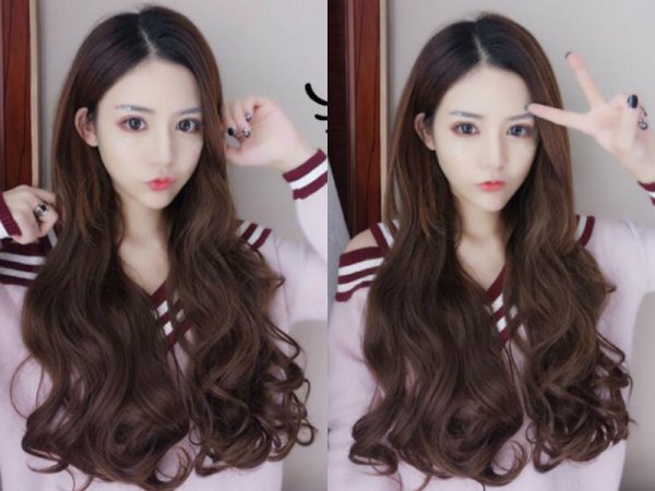 韩国甜美水波纹烫发图片 展示韩式水波纹烫发的甜美造型 