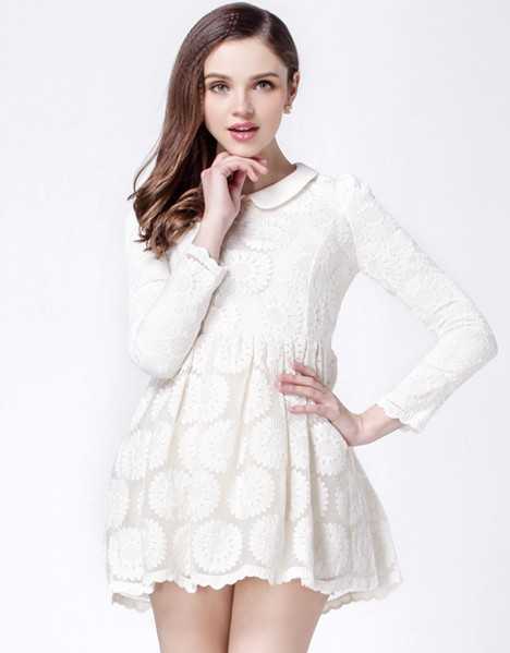 韩版白色连衣裙搭配显仙美气质