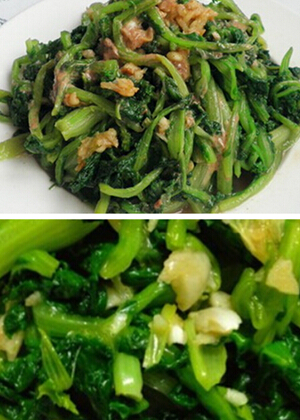 新鲜时令菜——蒜泥麻汁拌苔菜