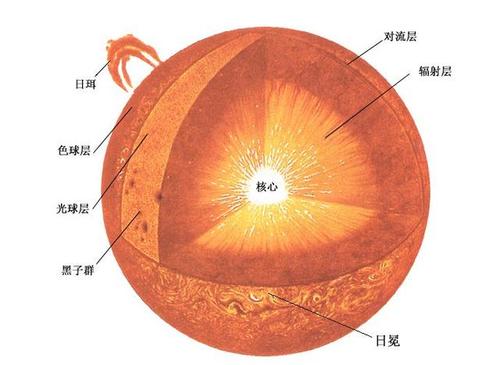 太阳结构从内到外依次是什么层，由什么组成