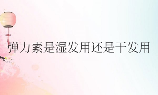 弹力素是湿发用还是干发用