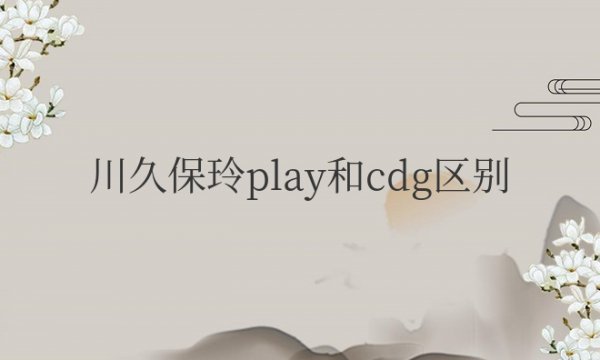 川久保玲play和cdg区别是什么？是一个品牌吗？