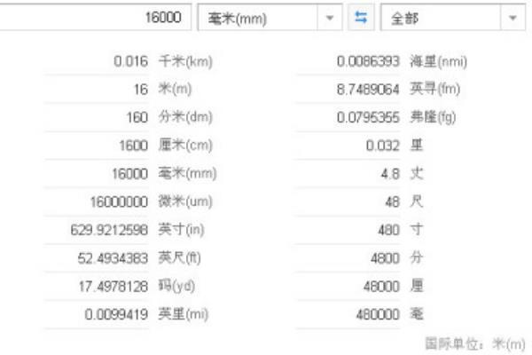 8000毫米等于多少米厘米多少米