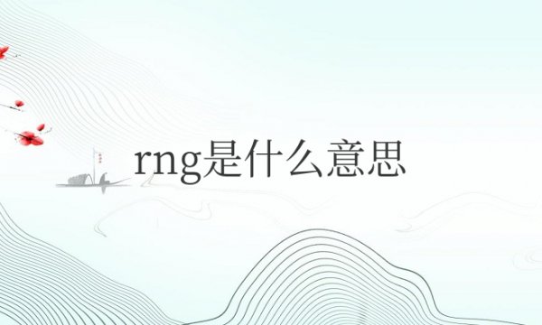 rng是什么意思网络用语