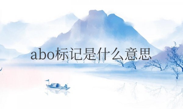 abo标记是什么意思网络用语