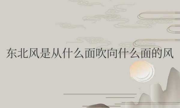 东北风是从什么面吹向什么面的风？顺时针还是逆时针？