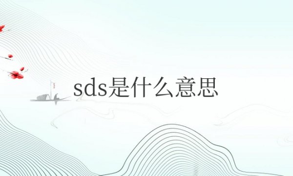 化学中sds是什么意思