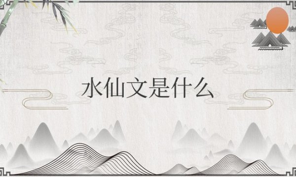 水仙文是什么类型小说网络用语