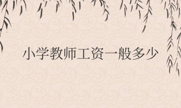 小学教师工资一般多少