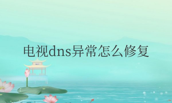 电视dns异常怎么修复无法连接网络