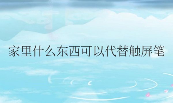 家里什么东西可以代替触屏笔除了棉签