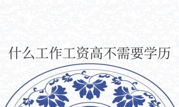 什么工作工资高不需要学历适合女生