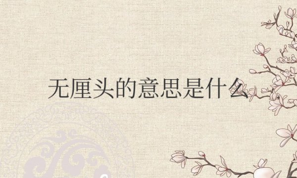 无厘头的意思是什么解释