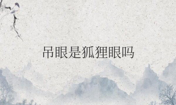 吊眼是狐狸眼吗