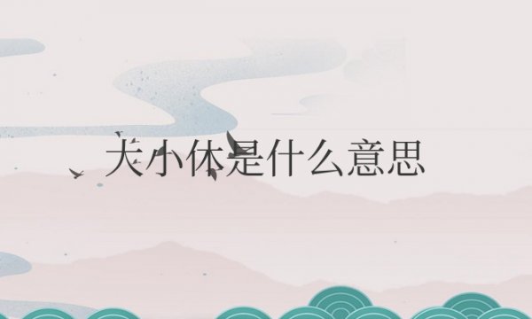 公司大小休是什么意思